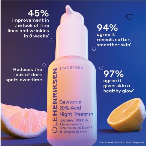 NIB ole henriksen DEWTOPIA 20% ACID NIGHT TREATMENT - Picture 5 of 10